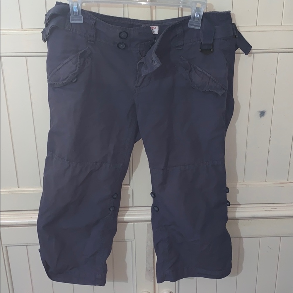 Free People Gray Capris